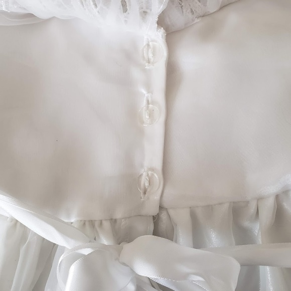 Girl's Pageant Dress Child's 0 Tambour Lace White - Picture 7 of 8